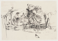 KT 1989 031
<br/>
Boerenerf met kippen
<br/>
<em>Kuperus, Sjoerd (1893 - 1988)</em>